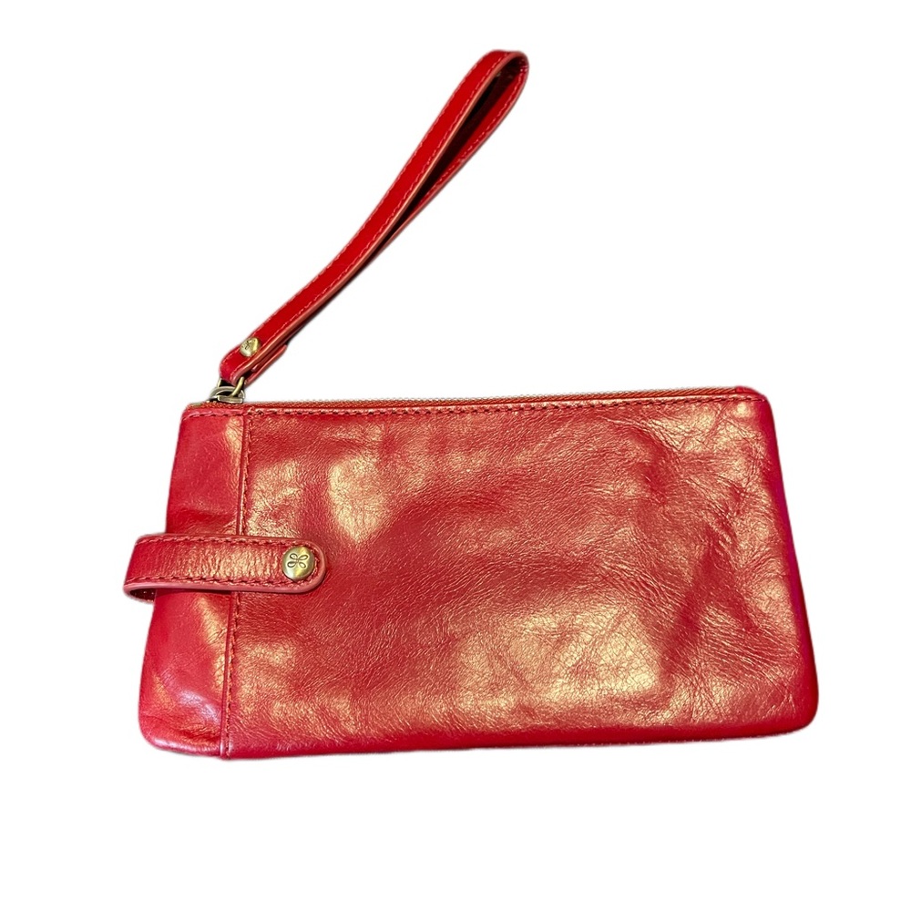 HOBO red leather wallet wristlet